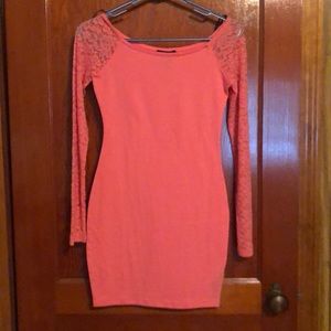 Forever21 Pink/Coral Lace Dress